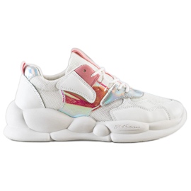 Bestelle Sneakers på modeplatformen hvid lyserød sølv