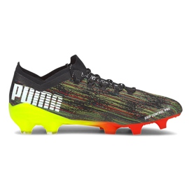 Puma Ultra 1.2 Fg Ag fodboldsko sort-grøn-rød 106299 02
