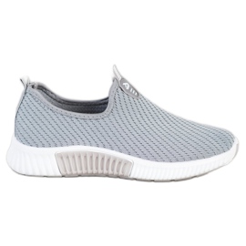 SHELOVET Behagelige tekstilsneakers grå