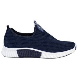 SHELOVET Behagelige tekstilsneakers marine blå blå