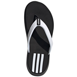 Adidas Women's Comfort Flip Flop hvide og sorte EG2065 hjemmesko