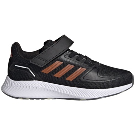 Adidas Runfalcon 2.0 børnesko sort og orange FZ0116