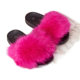 PS1 Børnetøfler med Fur Fuchsia Fashionista lyserød
