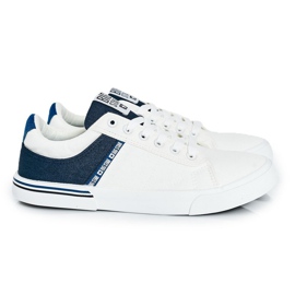 Mænds sneakers Big Star FF174136 Hvid og Navy marine blå