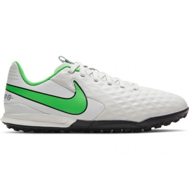Nike Tiempo Legend 8 Tf Academy Jr AT5736-030 fodboldsko sort, hvid/elfenben hvid