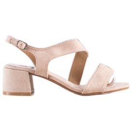 Kylie Beige sandaler på lav bar