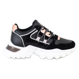 SHELOVET Stilfulde sneakers sort