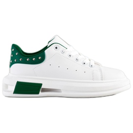 SHELOVET Sneakers med studs hvid grøn