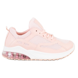 SHELOVET Pulver sneakers med mesh lyserød