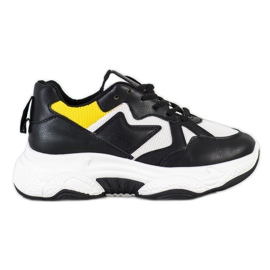 Fashion Behagelige sneakers hvid sort gul