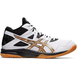 Asics Gel-Task Mt 2 hvid-sort-guld 1071A036 102 mænds volleyballsko