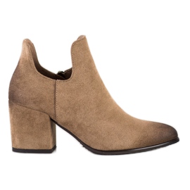 VINCEZA lave støvler beige