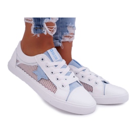 Kvinders sneakers med mesh Big Star DD274689 Hvid-blå