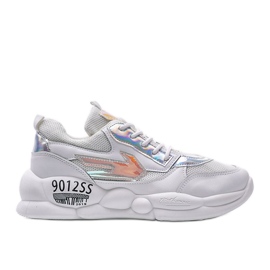 Hvide holo kvinders sneakers BO-253