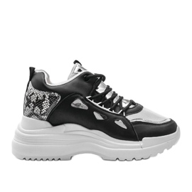 Sort og hvide snake sneakers 3170