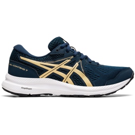 Damesko Asics Gel-Contend 7 marineblå 1012A911 401 marine blå gylden