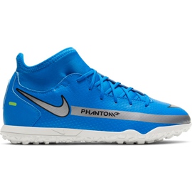 Nike Phantom Gt Club Df Tf Junior CW6729 400 fodboldsko blå blå