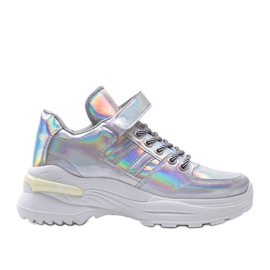 Sølv holografiske Lollypop sneakers