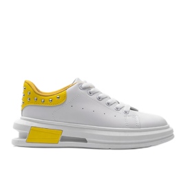 Taranto hvide og gule sneakers til kvinder