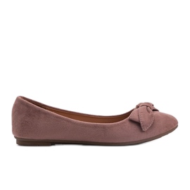Ellies pink ballerinaer i ruskind lyserød