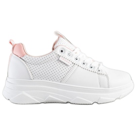 SHELOVET Sneakers på den hvide flotte platform