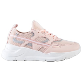 SHELOVET Casual pink sneakers lyserød