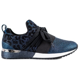 Kylie Sneakers i leopardprint blå