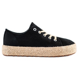 Kylie Stilfuld Espadrilles sort