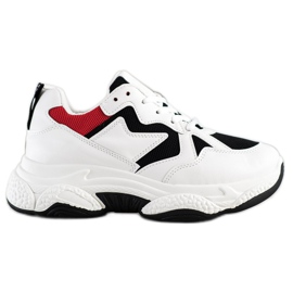 Fashion Behagelige sneakers hvid flerfarvet