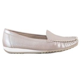 Goodin Skinnende stilfulde loafers gylden
