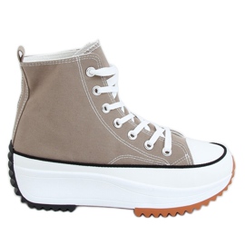 Sneakers designer sål i khaki VL135P Grøn