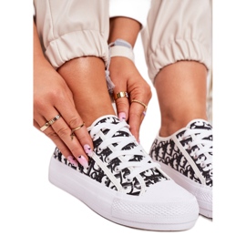 PS1 Daphne Kvinder Logged Sneakers Hvid og Sort