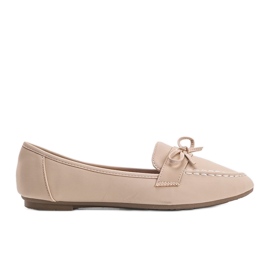 Lena beige ruskind loafers