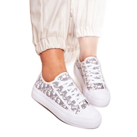 PS1 Daphne Kvinder Logged Sneakers Hvid / Grå