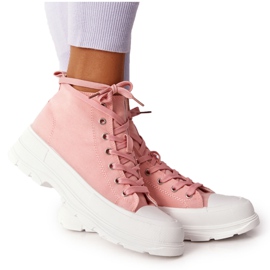 FB2 Kvinders høje sneakers på en stor sål i pink Trissy lyserød