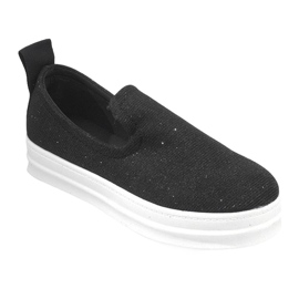 Love Slip On SK73 Black Slip-On Sneakers sort