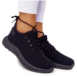 PS1 Kvinders sportssko Slip-on Black Run Away sort
