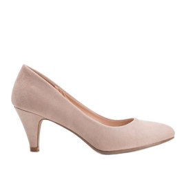 Beige øko-ruskind Karissa pumps