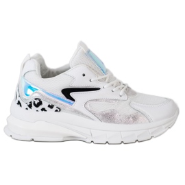 SHELOVET Behagelige mode sneakers hvid