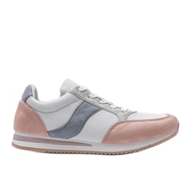 Klassiske hvide sneakers med Aniya pink