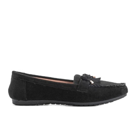 Sort Kira loafers med øko-ruskind
