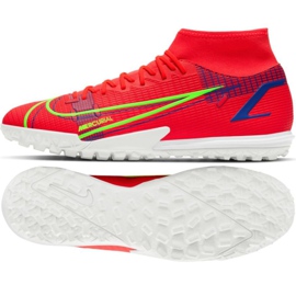 Nike Mercurial Superfly 8 Academy Tf M CV0953 600 fodboldsko rød appelsiner og røde
