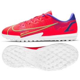 Nike Vapor 14 Academy Tf Jr CV0822 600 fodboldsko rød appelsiner og røde