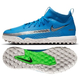 Nike Phantom Gt Academy Df Tf Jr CW6695 400 fodboldsko blå blå