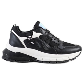SHELOVET Sneakers på platformen med mesh sort