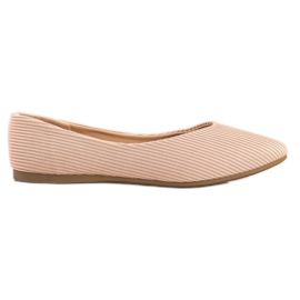 Ballerinas i VINCEZAs striber beige