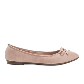 Beige ballerinaer med en sløjfe Angelina