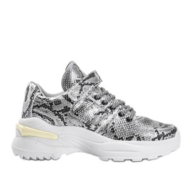 Lollypop sølv snake sneakers