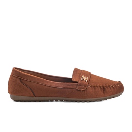 Maryam loafers i brun ruskind