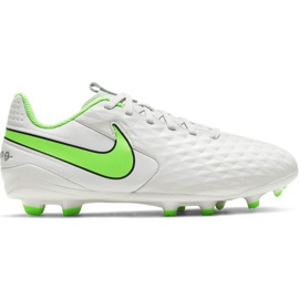 Nike Tiempo Legend 8 Academy FG / MG Junior AT5732 030 fodboldsko hvid hvid